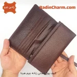 کیف پول دستی زنانه چرم هینا رنگ قهوه ای