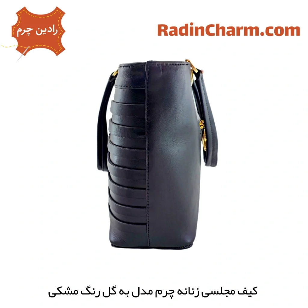 کیف مجلسی زنانه چرم مدل به گل