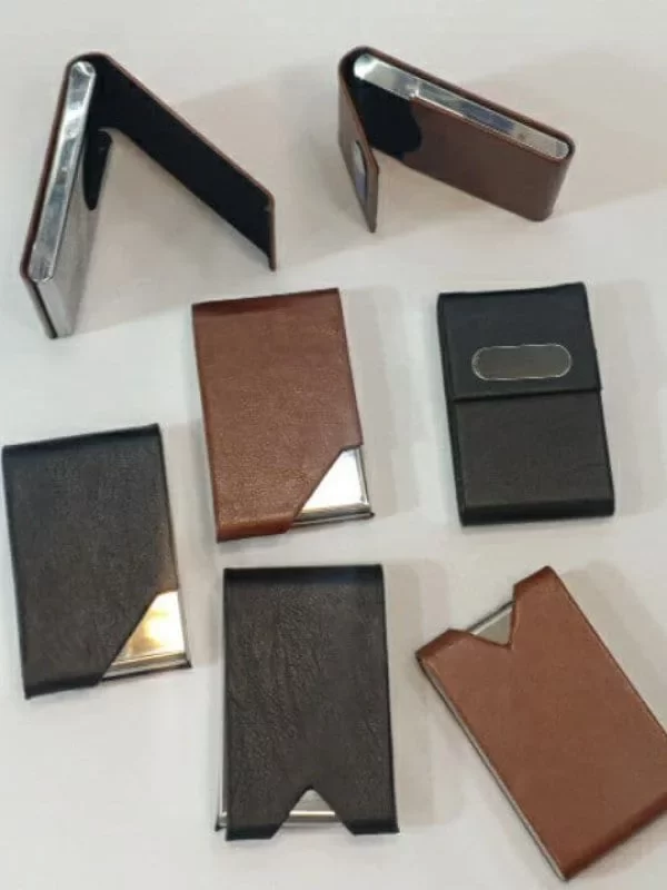 holder2 جاکارتی فلزی با رویه چرم